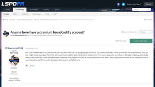 Anyone here have a premium broadcastify account? - General ...