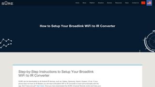 How to Setup Your Broadlink WiFi to IR Converter - SURE - SURE
