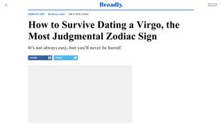 How to Survive Dating a Virgo, the Most Judgmental Zodiac Sign ...
