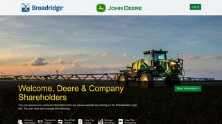 Welcome Deere Investors - Broadridge Corporate Issuer Solutions, Inc.