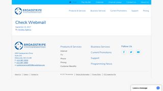 Check Webmail – Broadstripe: an Anne Arundel Broadband Company