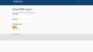 Cloud PBX Log in - Broadvoice