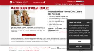 San Antonio Credit Cards | Broadway Bank