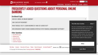 Frequently Asked Questions About Personal Online Banking ...