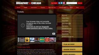 Tickets | Broadway in Chicago