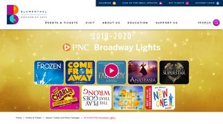 Broadway Lights Season Tickets | Blumenthal Performing Arts