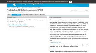 Accessing BWHD - The Broadway HD Collection - LibGuides at ...