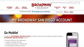My Broadway San Diego Account