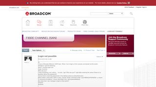 Login not possible - Broadcom Community Technical Support Forums ...