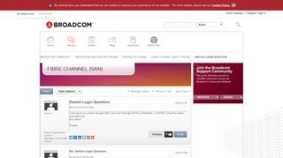 Switch Login Question - Broadcom Community Technical Support ...