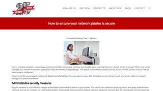 How to ensure your network printer is secure - Brock Office Automation