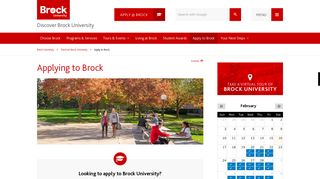 Applying to Brock – Discover Brock University