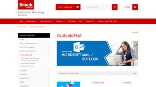 Outlook/Mail – Information Technology Services - Brock University