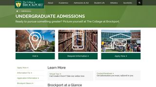 Undergraduate Admissions: The College at Brockport