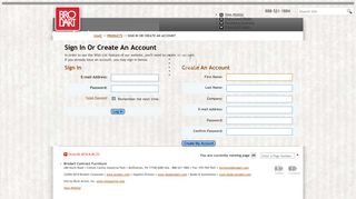 Sign In Or Create An Account | Brodart Contract Furniture
