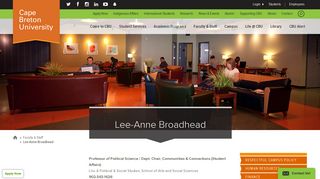 Lee-Anne Broadhead | Cape Breton University