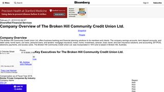 The Broken Hill Community Credit Union Ltd.: Private Company ...