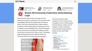 Broken Hill Community Credit Union Online Banking Login - CC Bank