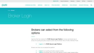 Broker Login | PURE Insurance