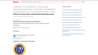 What are some other website like BrokerBin.com? - Quora