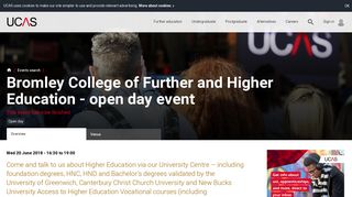 Bromley College of Further and Higher Education - open day event ...
