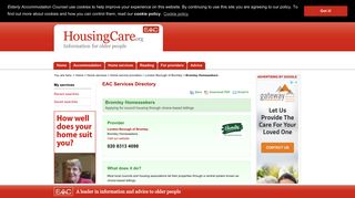 Bromley Homeseekers in Bromley (Greater London). - Housing Care