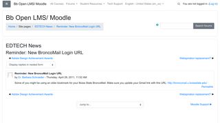 Bb Open LMS/ Moodle: Reminder: New BroncoMail Login URL - EDTECH ...