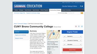 CUNY Bronx Community College in Bronx, NY | US News Education