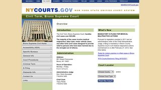 12th Judicial District - Civil Division, Bronx Supreme Court - N.Y. State ...