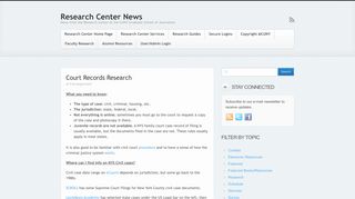 Court Records Research | Research Center News