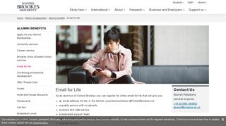 Email for life - Alumni benefits - Alumni & supporters - Oxford Brookes ...