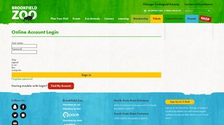 Chicago Zoological Society - Login