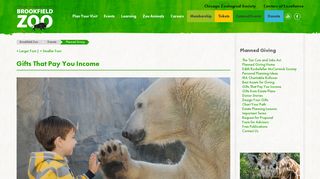Chicago Zoological Society - Gifts That Pay You Income