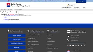 Student Log In Help - eConnect - Dallas County Community College ...
