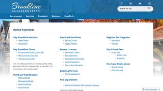 Online Payments | Brookline, MA - Official Website