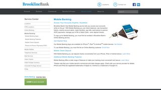 Brookline Bank - Mobile Banking