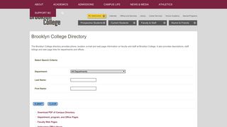 Directory - Brooklyn College
