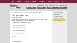 Brooklyn College | Online Resources and Tools