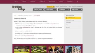 Brooklyn College | Android Devices