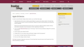 Apple iOS Devices | Brooklyn College