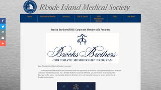 Brooks Brothers Corporate Membership - Rhode Island Medical Society