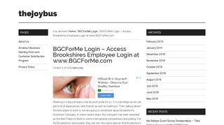 BGCForMe Login – Access Brookshires Employee Login at www ...