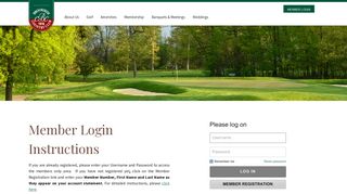 Member Login Instructions - Brookside Country Club