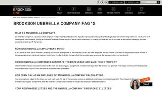 Brookson Umbrella Company FAQ's - Brookson