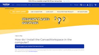 How do I install the CanvasWorkspace in the ... - 1 - Brother Canada