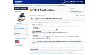 Set a Login Password for Web Based Management | Brother
