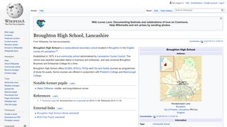 Broughton High School, Lancashire - Wikipedia