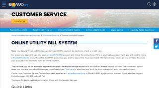 Online Utility Bill System - Broward County!