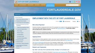 City of Fort Lauderdale, FL : Employment with the City of Fort Lauderdale