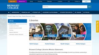 Library | Home page - Broward College